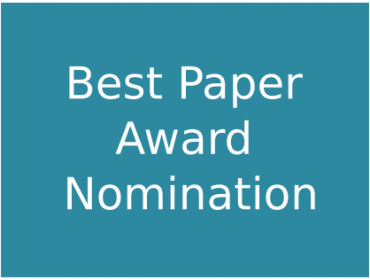 Best Paper Award Nomination