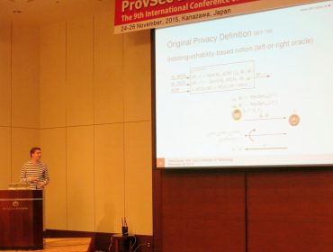 PRISMACLOUD at ProvSec 2015 in Kanazawa